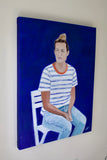 Original art for sale at UGallery.com | White Chair by Carey Parks | $2,800 | acrylic painting | 42' h x 32' w | thumbnail 2