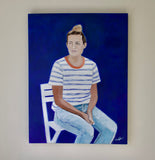 Original art for sale at UGallery.com | White Chair by Carey Parks | $2,800 | acrylic painting | 42' h x 32' w | thumbnail 3