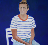 Original art for sale at UGallery.com | White Chair by Carey Parks | $2,800 | acrylic painting | 42' h x 32' w | thumbnail 4