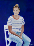 Original art for sale at UGallery.com | White Chair by Carey Parks | $2,800 | acrylic painting | 42' h x 32' w | thumbnail 1