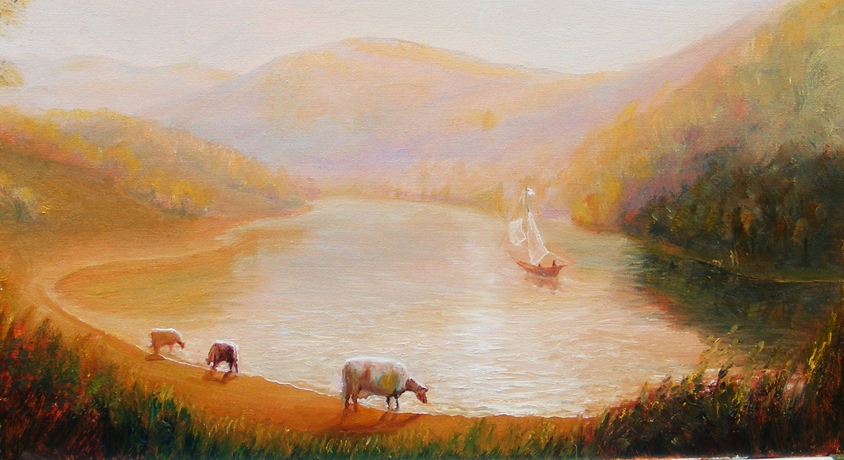 A River Like This by Carolyn Steward |  Closeup View of Artwork 