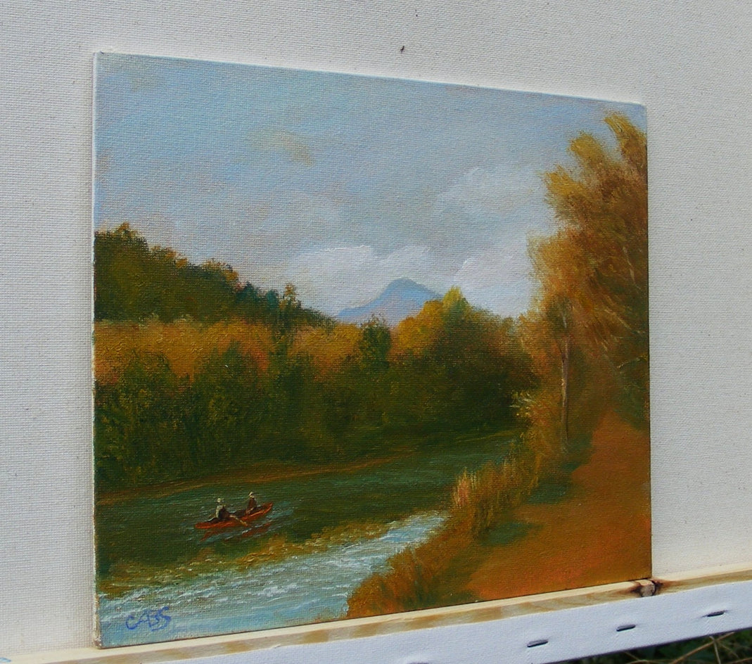 Baker Pond by Carolyn Steward |  Side View of Artwork 