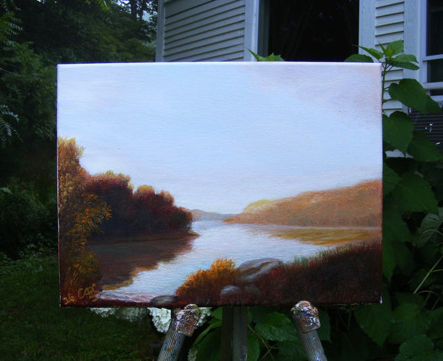 By the Lake by Carolyn Steward |  Context View of Artwork 