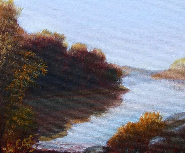 By the Lake by Carolyn Steward |   Closeup View of Artwork 
