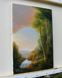 Original art for sale at UGallery.com | Mountain Hike by Carolyn Steward | $450 | oil painting | 12' h x 9' w | thumbnail 2