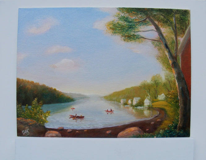On the Pond by Carolyn Steward |  Context View of Artwork 