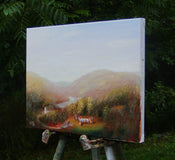 Original art for sale at UGallery.com | Party on the Hill by Carolyn Steward | $550 | oil painting | 9' h x 12' w | thumbnail 2