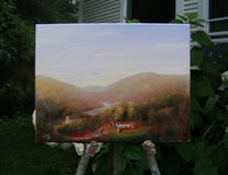 Original art for sale at UGallery.com | Party on the Hill by Carolyn Steward | $550 | oil painting | 9' h x 12' w | thumbnail 3