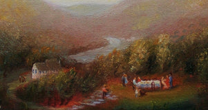 Original art for sale at UGallery.com | Party on the Hill by Carolyn Steward | $550 | oil painting | 9' h x 12' w | thumbnail 4