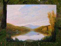 Original art for sale at UGallery.com | Peaceful Day by Carolyn Steward | $3,800 | oil painting | 36' h x 48' w | thumbnail 3