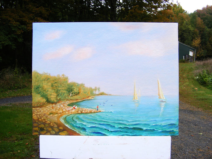 Penobscot Bay by Carolyn Steward |  Context View of Artwork 