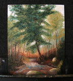 Original art for sale at UGallery.com | Pine Tree by the Stream by Carolyn Steward | $350 | oil painting | 10' h x 8' w | thumbnail 3