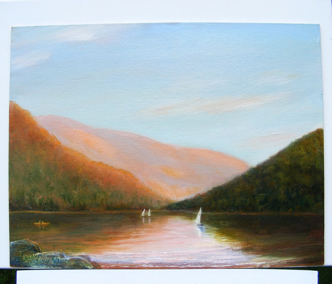 Pink Mountain by Carolyn Steward |  Context View of Artwork 