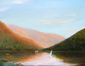 Original art for sale at UGallery.com | Pink Mountain by Carolyn Steward | $600 | oil painting | 14' h x 18' w