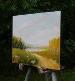 Original art for sale at UGallery.com | Road to Lake by Carolyn Steward | $350 | oil painting | 8' h x 10' w | thumbnail 2