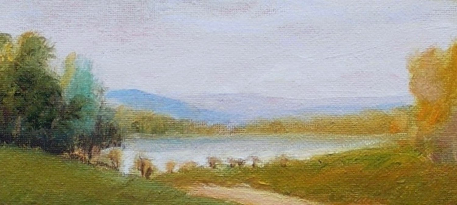 Road to Lake by Carolyn Steward |  Closeup View of Artwork 