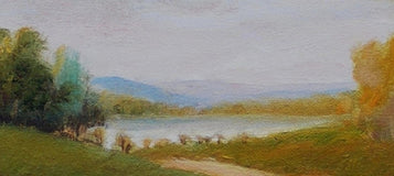 Original art for sale at UGallery.com | Road to Lake by Carolyn Steward | $350 | oil painting | 8' h x 10' w | thumbnail 4