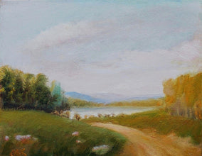 Original art for sale at UGallery.com | Road to Lake by Carolyn Steward | $350 | oil painting | 8' h x 10' w
