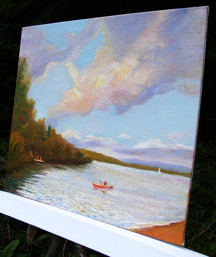 Silver Lake by Carolyn Steward |  Side View of Artwork 