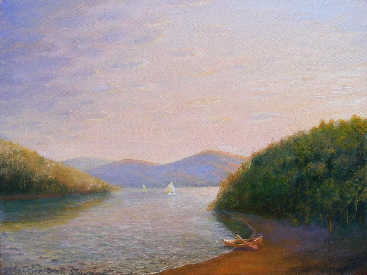 Sunset Pond by Carolyn Steward |  Artwork Main Image 