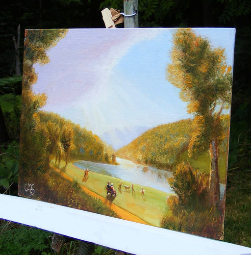 The Green by Carolyn Steward |  Side View of Artwork 