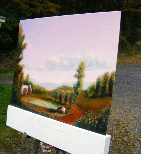 Three Horses by Carolyn Steward |  Side View of Artwork 