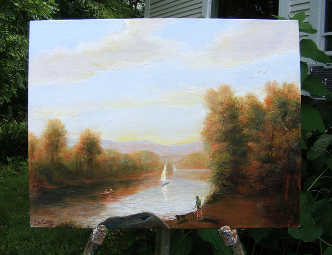 Walk to the River by Carolyn Steward |  Context View of Artwork 