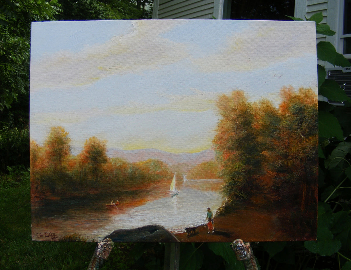 Walk to the River by Carolyn Steward |  Context View of Artwork 