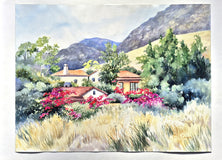 Original art for sale at UGallery.com | Bougainvillea Villa by Catherine McCargar | $1,300 | watercolor painting | 18' h x 24' w | thumbnail 3