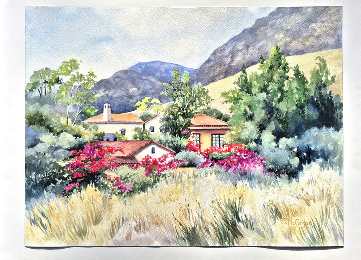 Bougainvillea Villa by Catherine McCargar |  Context View of Artwork 