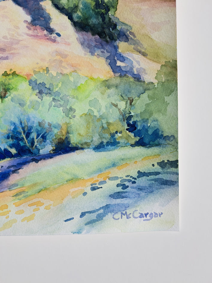 California Summer Hills by Catherine McCargar |  Side View of Artwork 