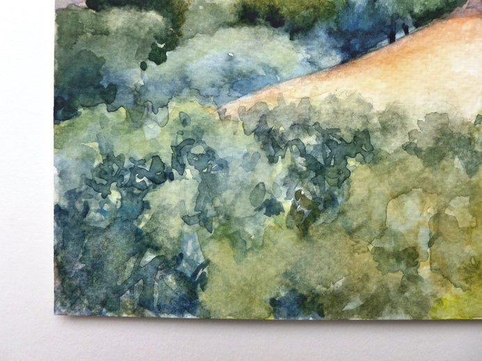 Castle Rock Trail, and Mt. Diablo by Catherine McCargar |  Side View of Artwork 