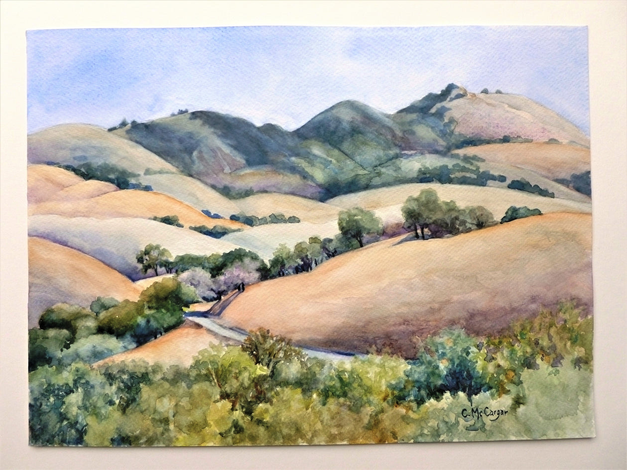 Castle Rock Trail, and Mt. Diablo by Catherine McCargar |  Context View of Artwork 