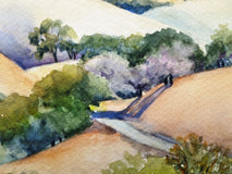 Original art for sale at UGallery.com | Castle Rock Trail, and Mt. Diablo by Catherine McCargar | $575 | watercolor painting | 11' h x 15' w | thumbnail 4