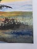 Original art for sale at UGallery.com | Coastal Summer Sunset by Catherine McCargar | $1,200 | watercolor painting | 14' h x 20' w | thumbnail 2