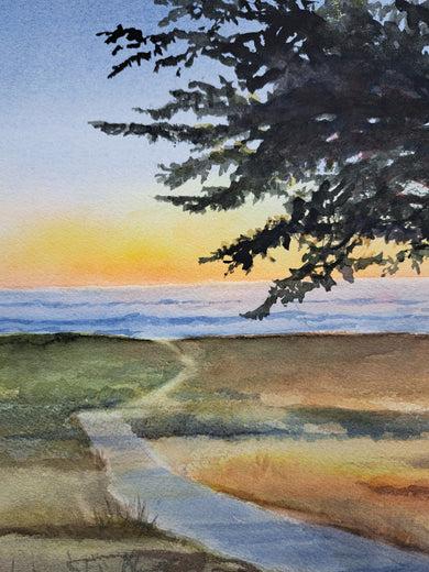 Coastal Summer Sunset by Catherine McCargar |   Closeup View of Artwork 