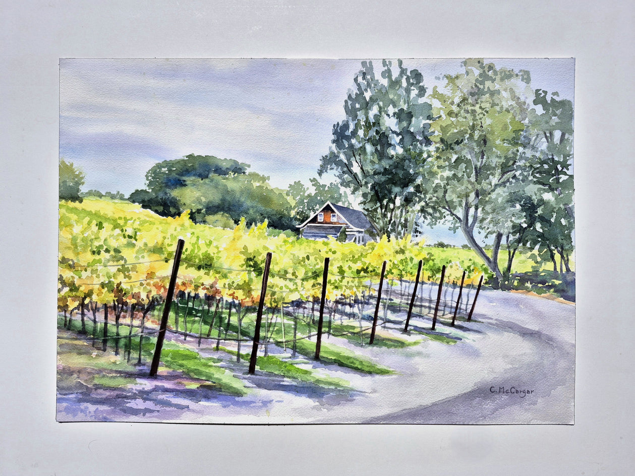 Golden Autumn Vineyard by Catherine McCargar |  Context View of Artwork 