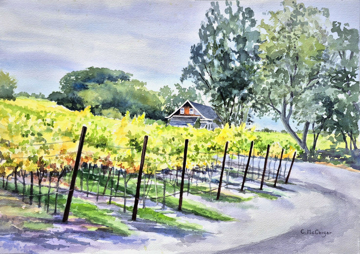 Golden Autumn Vineyard by Catherine McCargar |  Artwork Main Image 