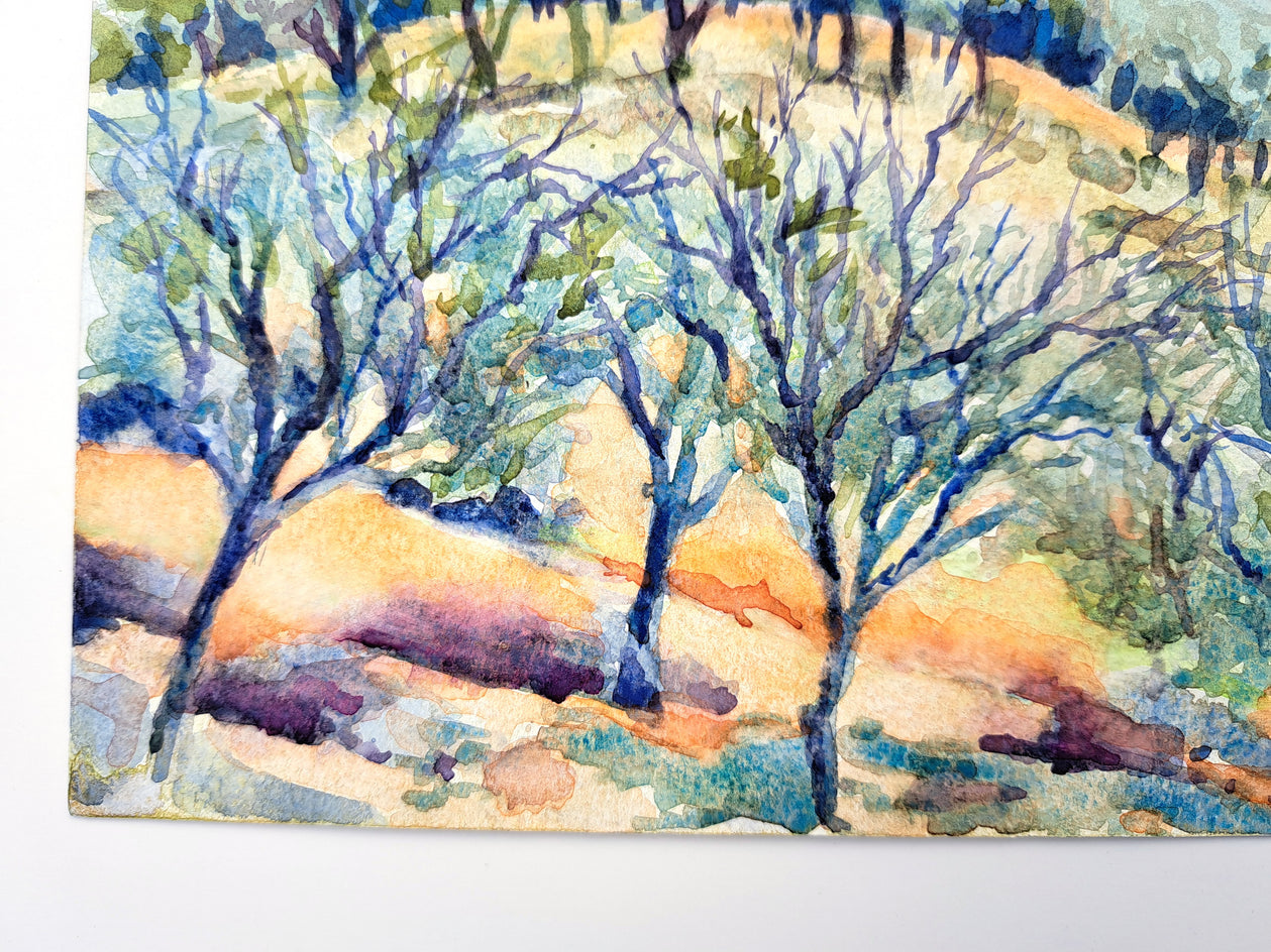 Mt. Diablo Spring View by Catherine McCargar |  Side View of Artwork 