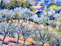 Original art for sale at UGallery.com | Mt. Diablo Spring View by Catherine McCargar | $1,075 | watercolor painting | 14' h x 20' w | thumbnail 4