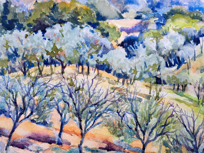 Mt. Diablo Spring View by Catherine McCargar |   Closeup View of Artwork 