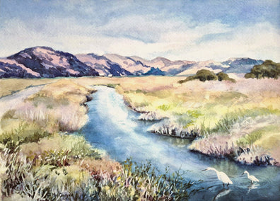watercolor painting by Catherine McCargar titled Peace Like a River