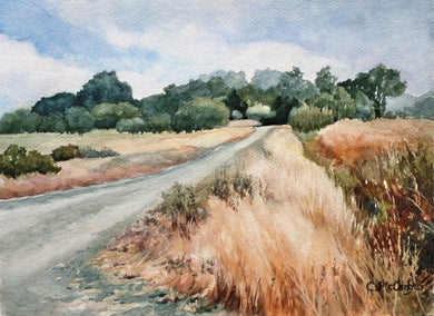 watercolor painting by Catherine McCargar titled Shoreline Trail