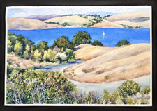 Original art for sale at UGallery.com | Smooth Sailing by Catherine McCargar | $1,100 | watercolor painting | 15' h x 22' w | thumbnail 3