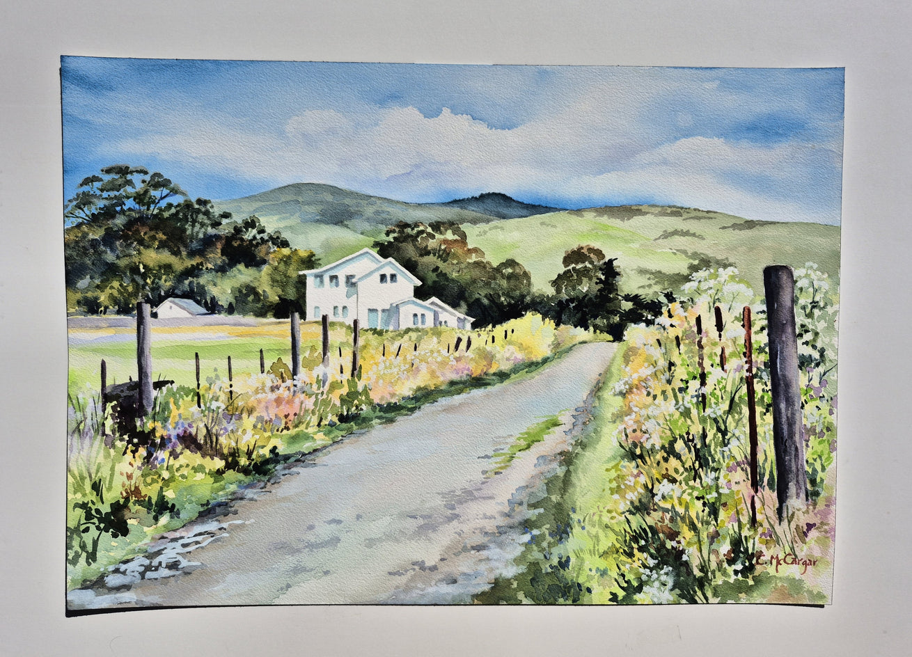 Trail from the Beach, Half Moon Bay by Catherine McCargar |  Context View of Artwork 