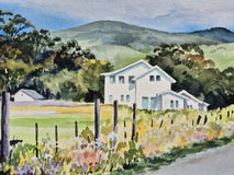 Original art for sale at UGallery.com | Trail from the Beach, Half Moon Bay by Catherine McCargar | $1,100 | watercolor painting | 14' h x 20' w | thumbnail 4