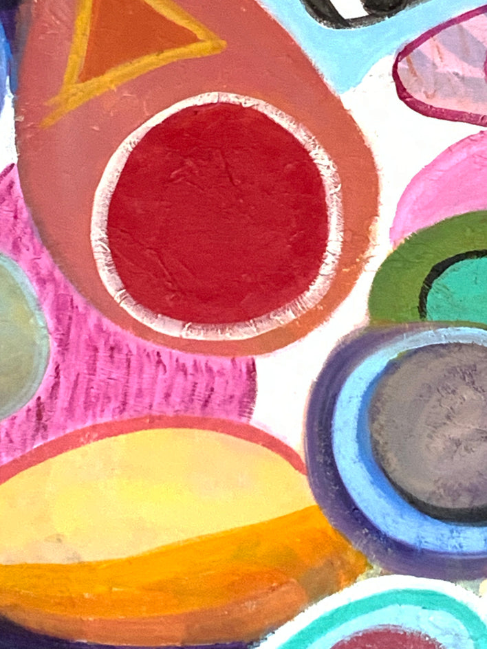 Moon Painting by Chus Galiano |  Closeup View of Artwork 