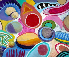 Original art for sale at UGallery.com | Moon Painting by Chus Galiano | $1,170 | acrylic painting | 19.7' h x 27.5' w