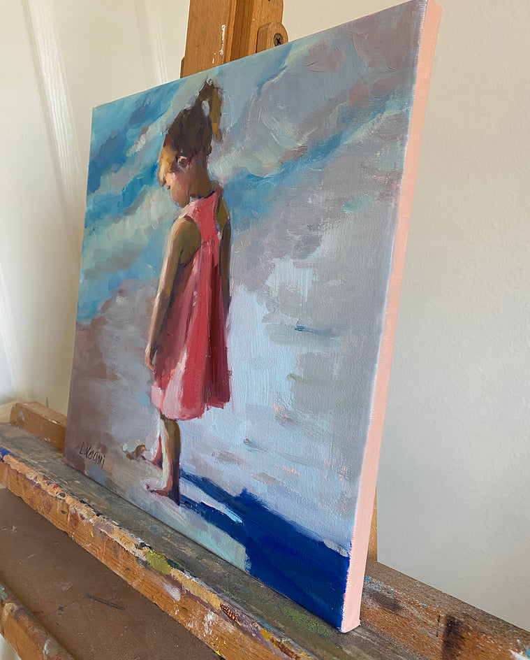 Shades of Summer by Claudia Verciani |  Side View of Artwork 