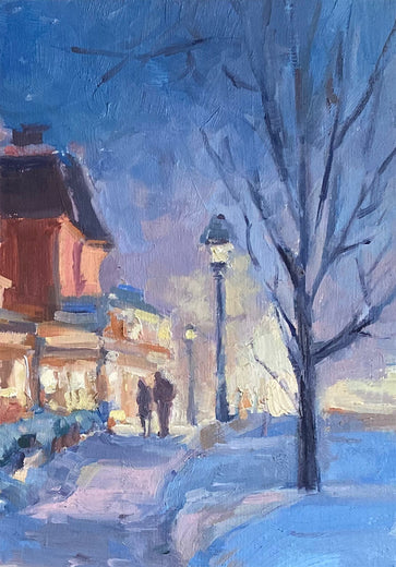 Snow Light by Claudia Verciani |   Closeup View of Artwork 